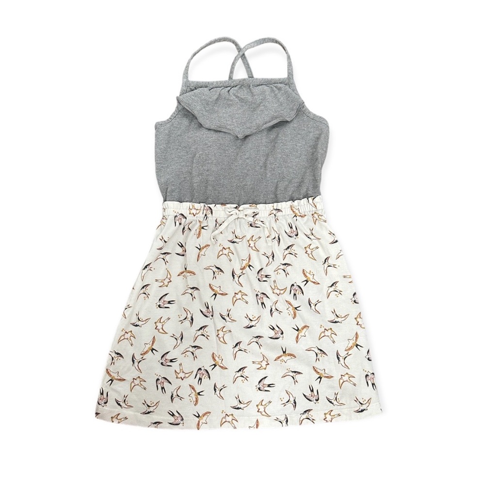 Hanna Andersson Little Girls Cotton Bird Print Sun Dress size 130 / Girls 8